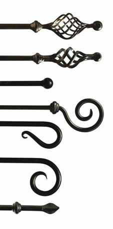 Hand Forged Curtain Poles and Finials